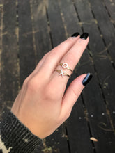 Load image into Gallery viewer, 14K Solid Gold Initial "X" Ring