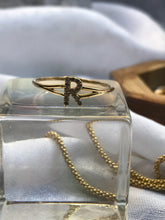 Load image into Gallery viewer, 14K Solid Gold Initial "R" Ring