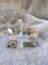 Load image into Gallery viewer, 14K Solid Gold Initial "Z" Evil Eye Ring