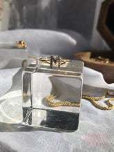 Load image into Gallery viewer, 14K Solid Gold Initial "M" Ring