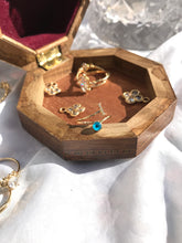 Load image into Gallery viewer, 14K Solid Gold Initial "I" Evil Eye Ring