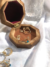 Load image into Gallery viewer, 14K Solid Gold Initial "K" Evil Eye Ring