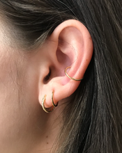 Load image into Gallery viewer, 14K Solid Gold French Twist Hoops
