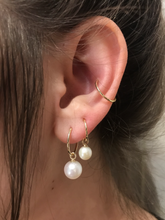 Load image into Gallery viewer, 14K Solid Gold Pearl Earrings
