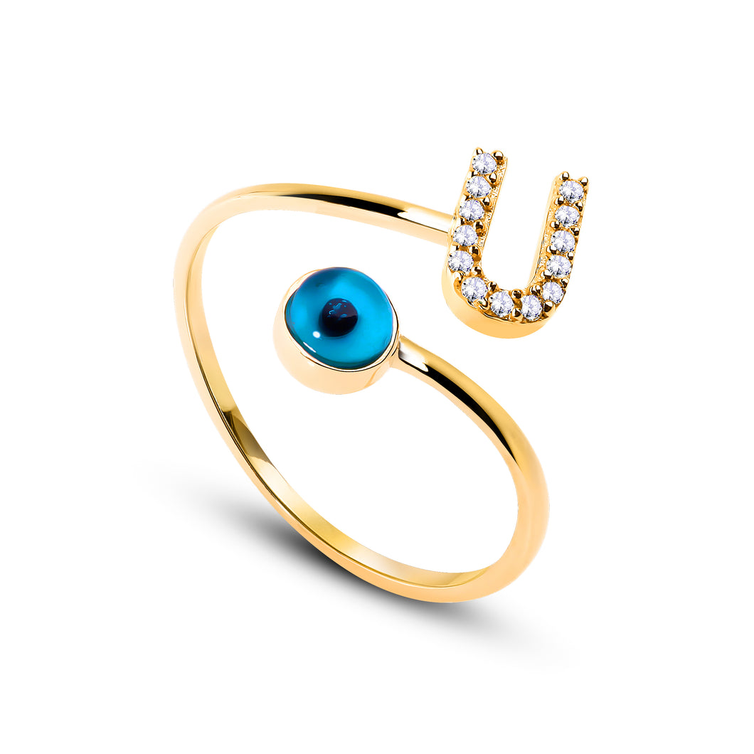 14K Solid Gold Initial 