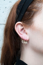 Load image into Gallery viewer, 14K Solid Yellow Gold Initial &quot;C&quot; Charm Earring
