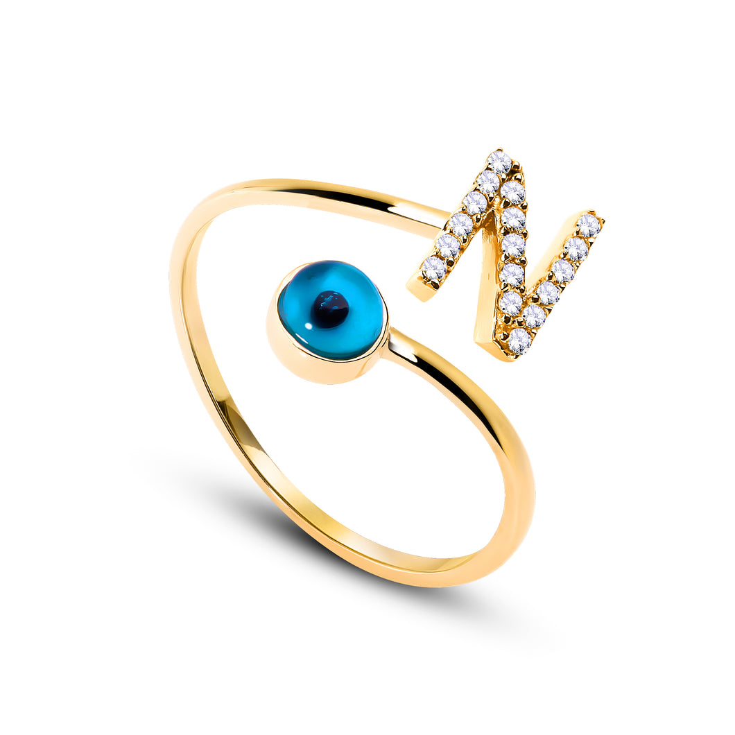 14K Solid Gold Initial 