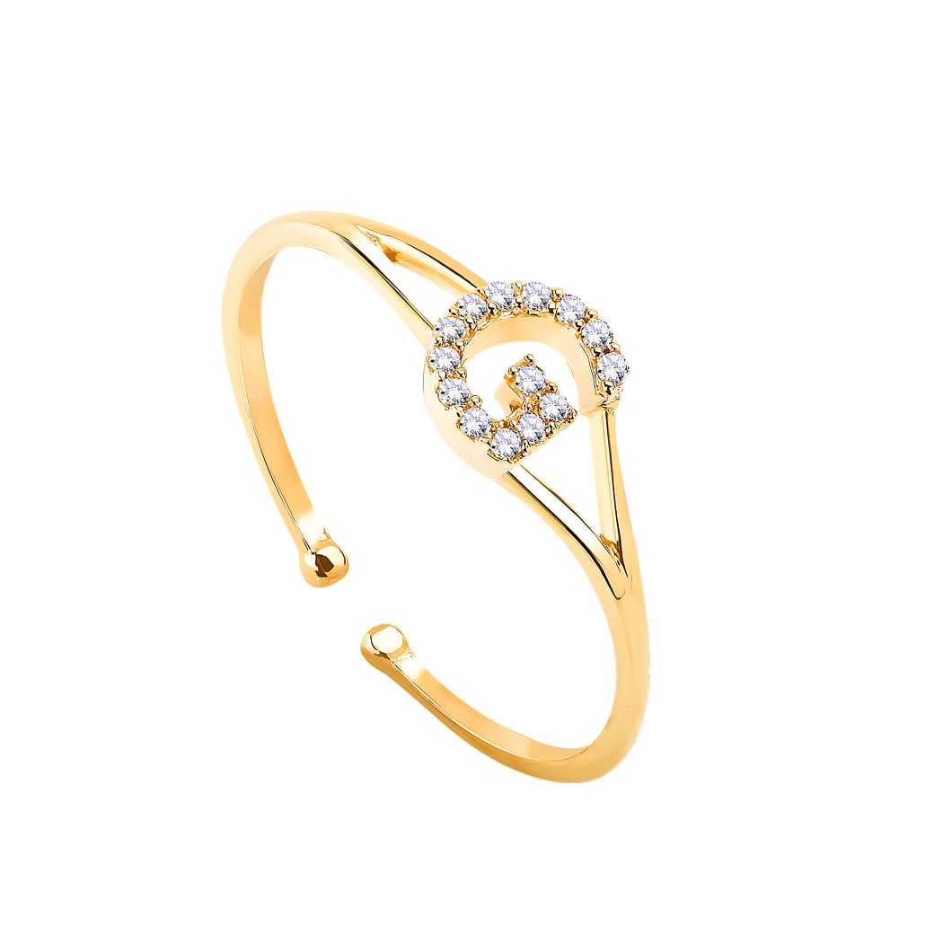 14K Solid Gold Initial 
