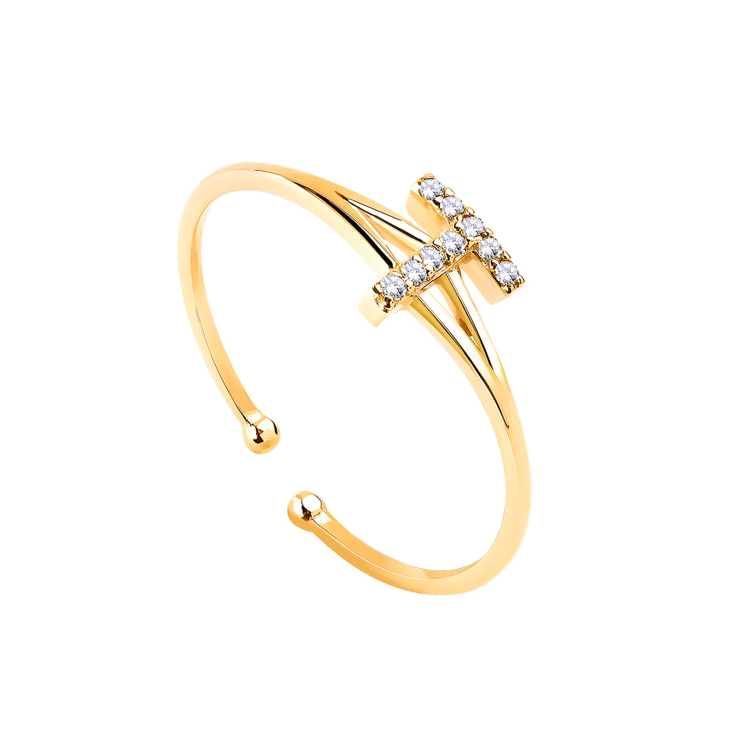 14K Solid Gold Initial 