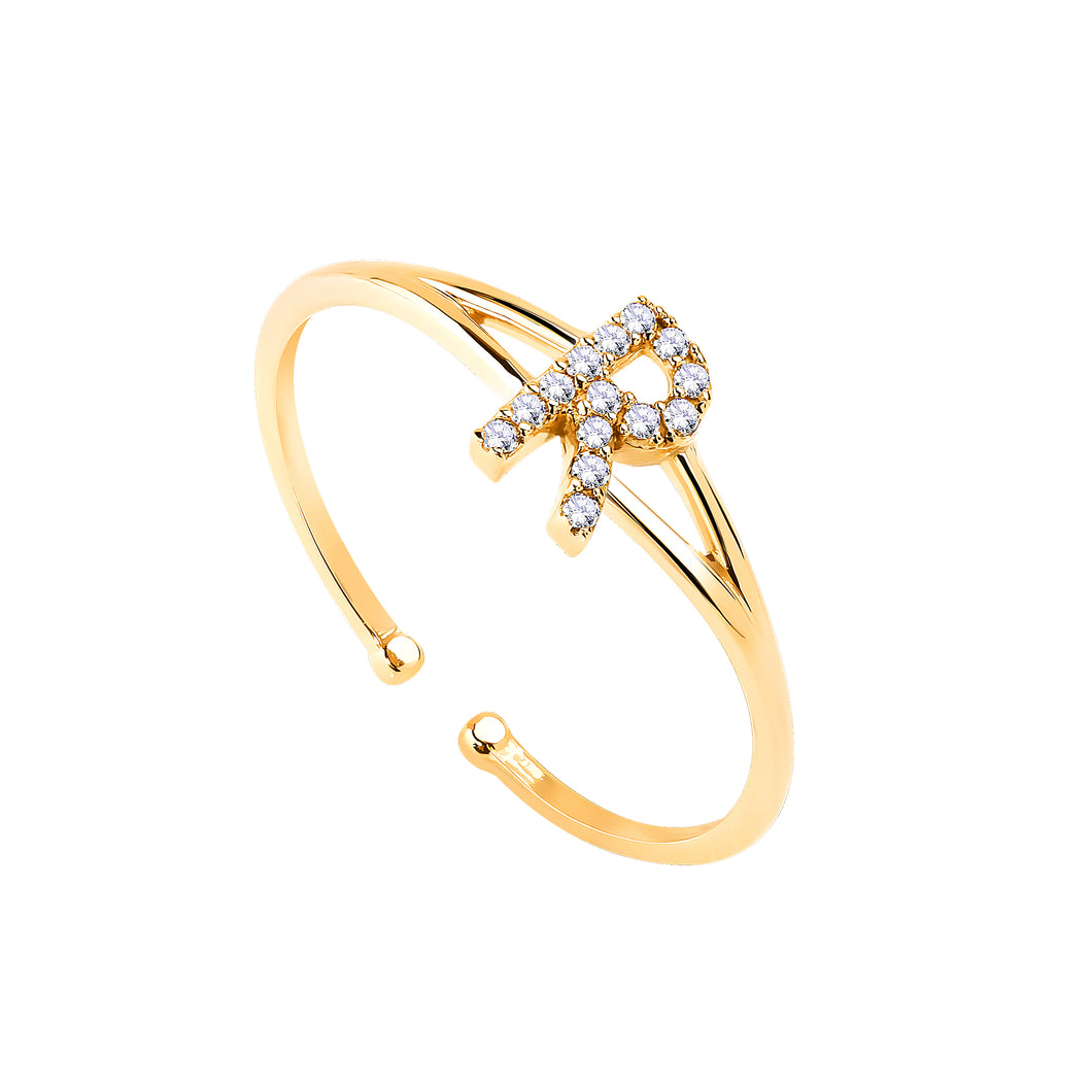 14K Solid Gold Initial 