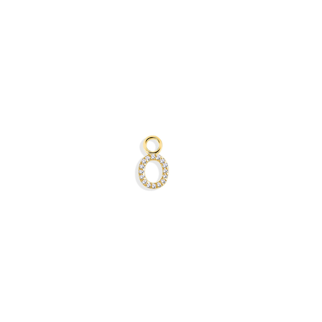 14K Solid Yellow Gold Initial 