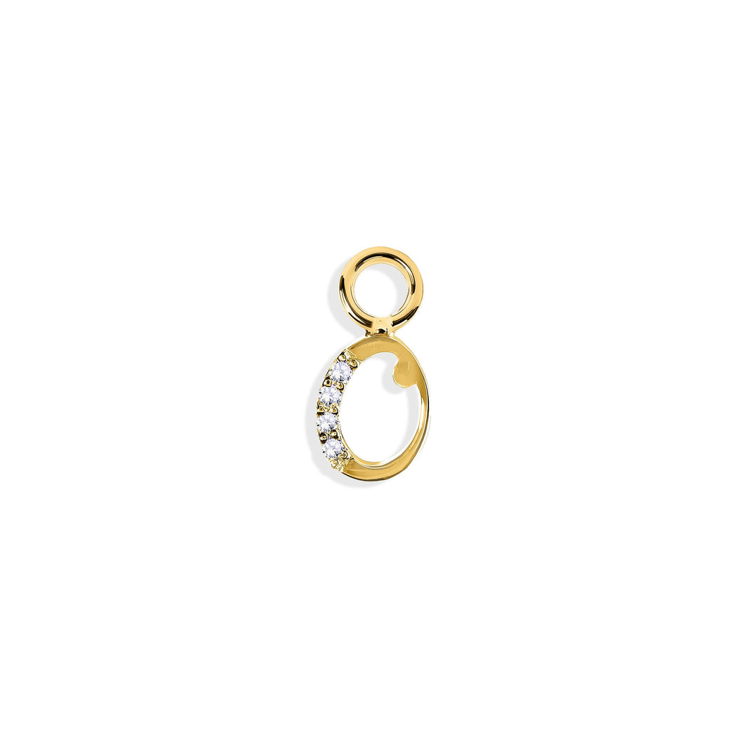 14K Solid Yellow Gold Initial/Letter 