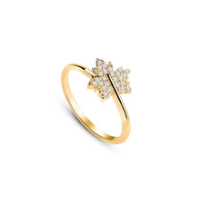 Load image into Gallery viewer, 14K Solid Yellow Gold Leaf Ring
