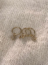Load image into Gallery viewer, 14K Solid Yellow Gold Initial &quot;D&quot; Charm Earring
