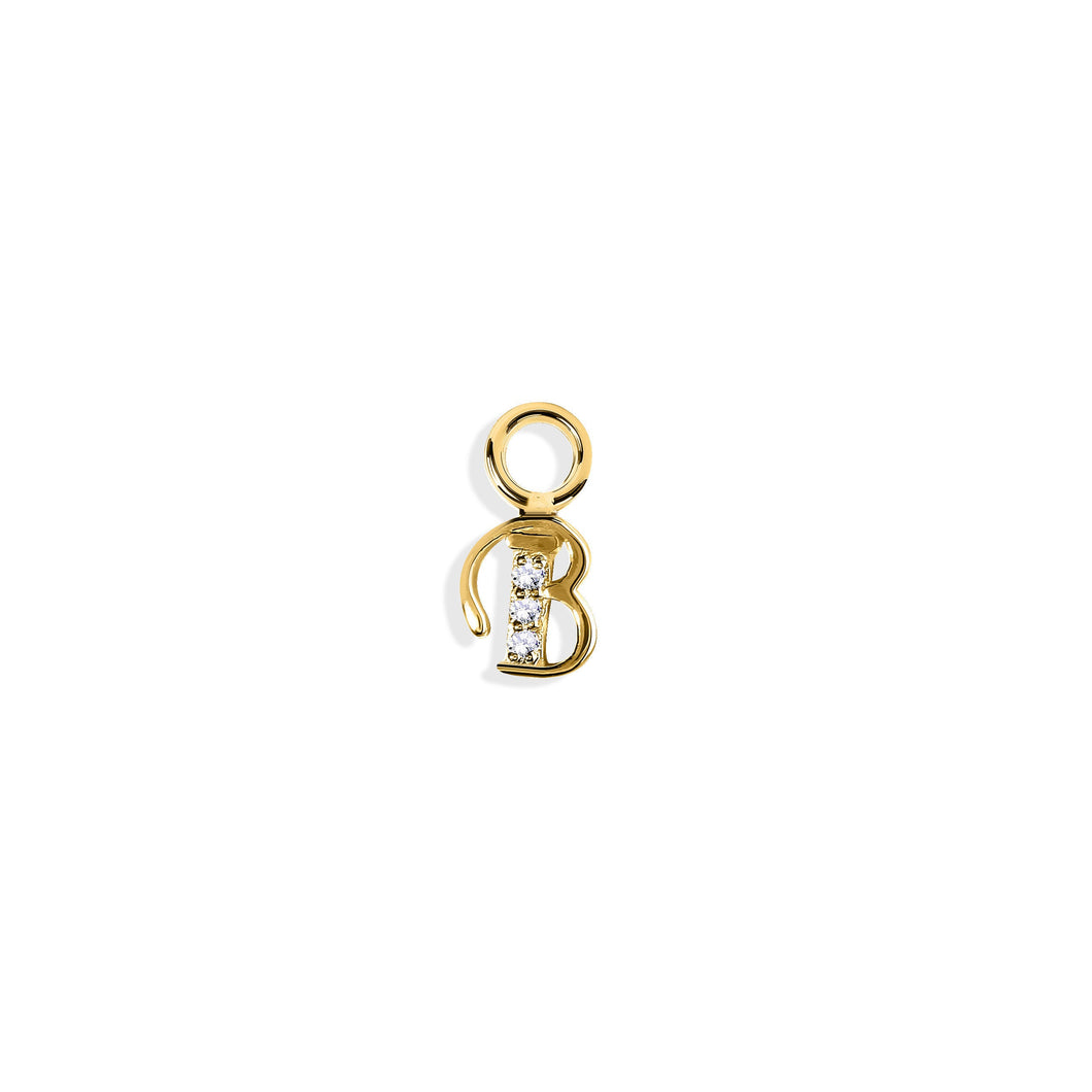 14K Solid Yellow Gold Initial/Letter 