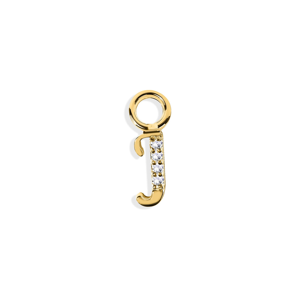 14K Solid Yellow Gold Initial/Letter 